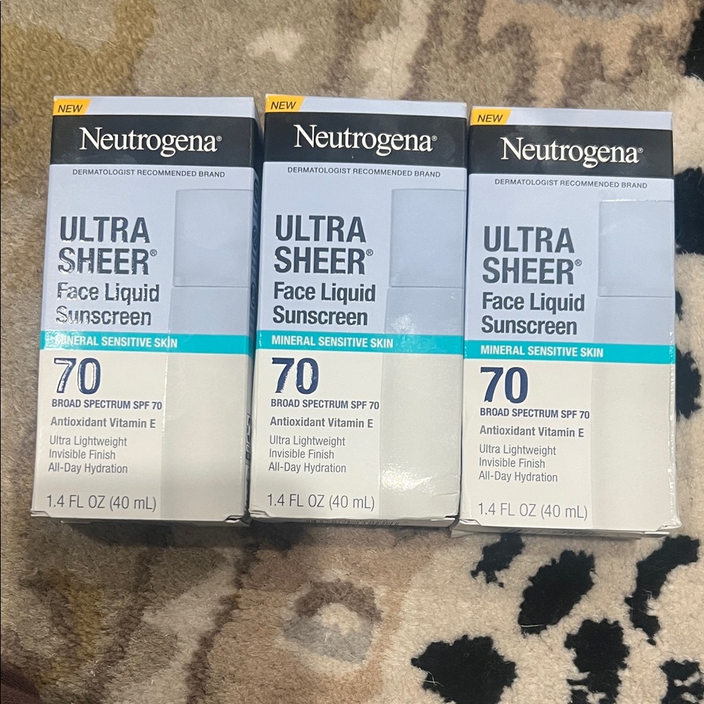 Neutrogena Ultra Sheer Face Liquid Sunscreen SPF 70 Trio Pack